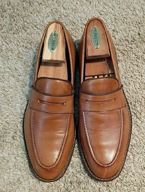 Vince Camuto Men’s Tan Leather Penny Loafers